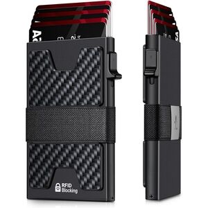 Slim Wallet for Men, Minimalist RFID Blocking Mens Wallet with Pop Up Case, Thin